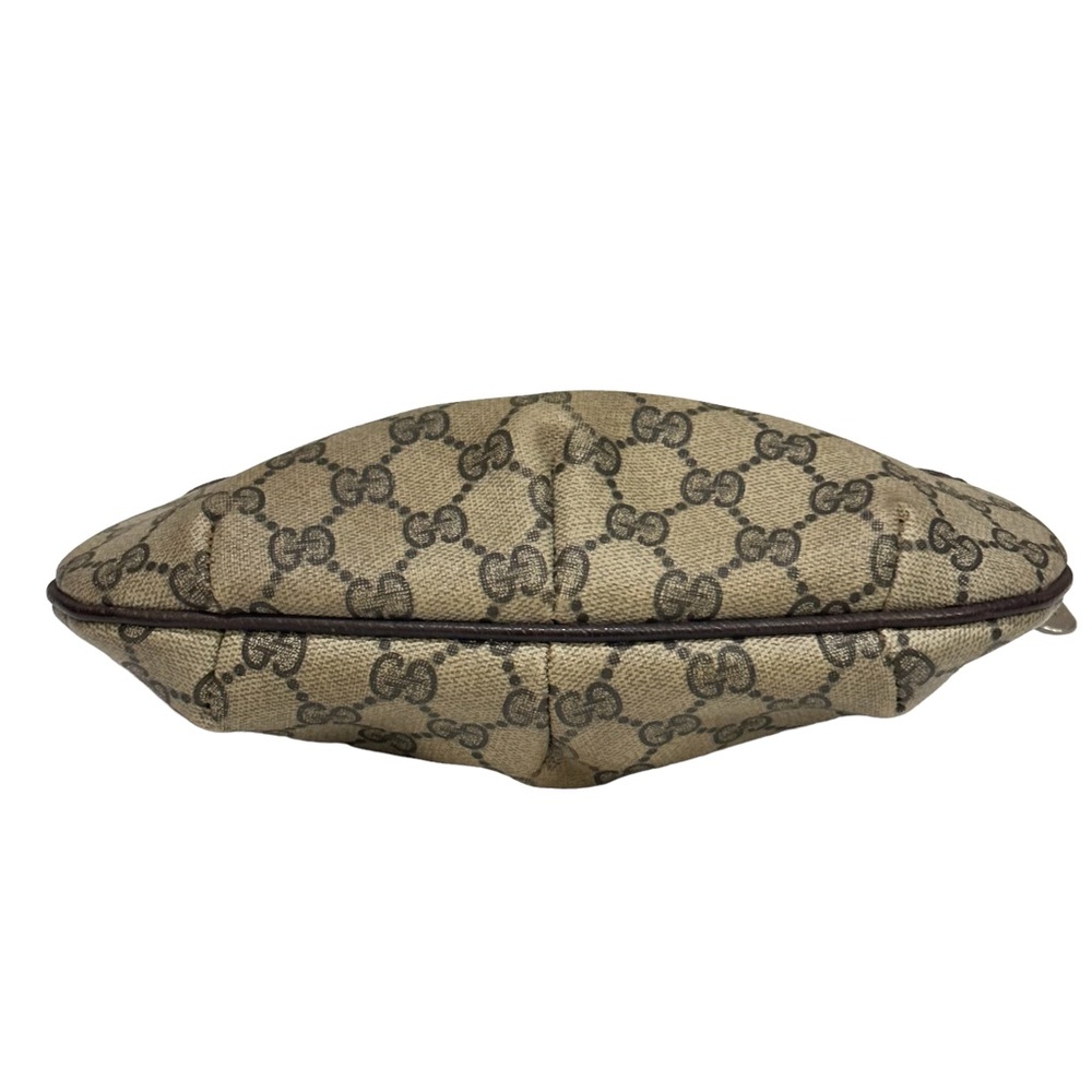 Gucci Beige GG Supreme Crossbody Bag with Green-Red Strap - Picture 7 of 11